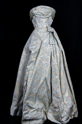 Costume, Dress - Gold, White and Blue Gown worn at QEII ball