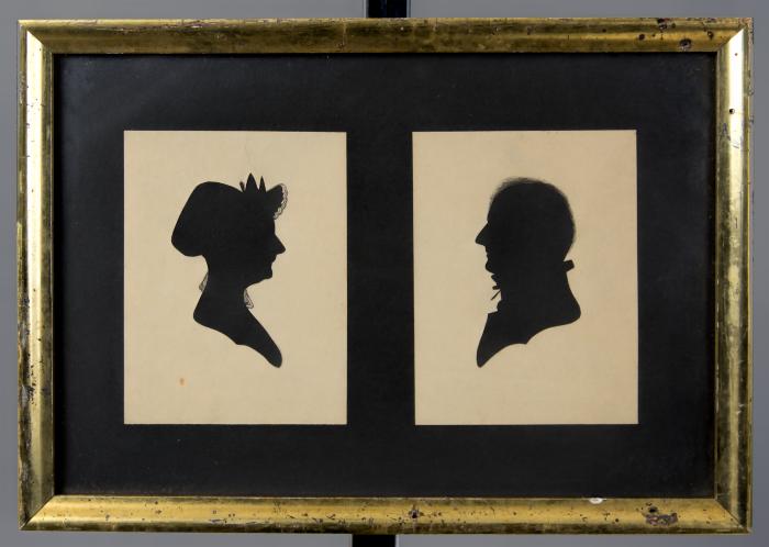 Silhouette of the Dowds  - framed