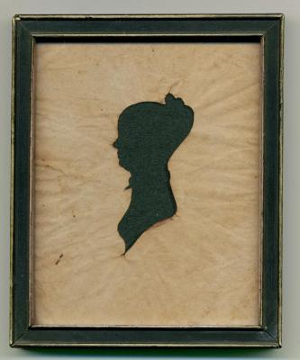 Silhouette of unknown woman