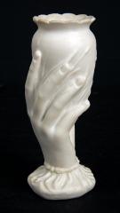 Vase - Parian w/ shape of hand 1