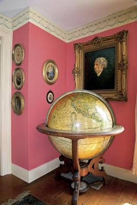 Furniture, Globe - Terrestrial Globe in Standing Frame made by H.B. Nims & Co.
