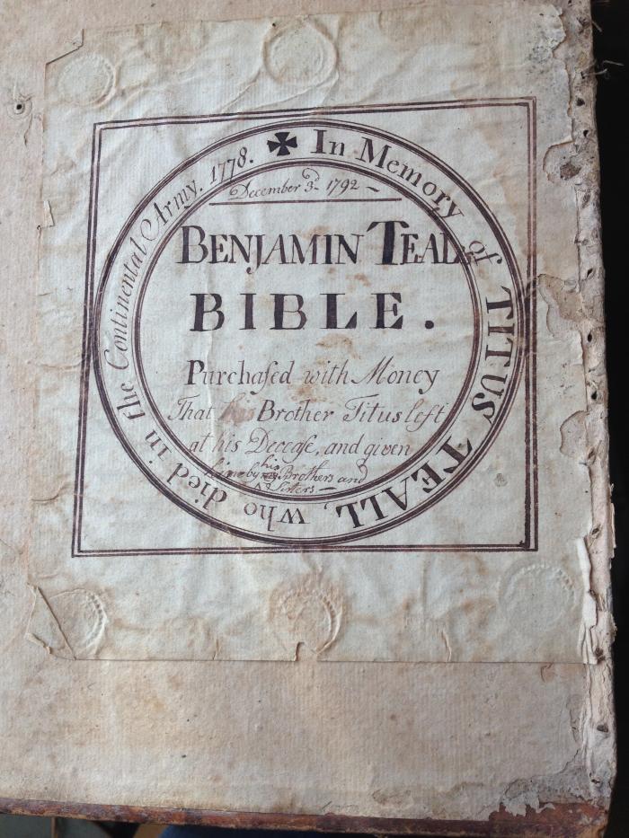Bible, Titus Teall Memorial Bible