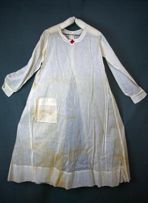 Clothing, Uniform - White American Red Cross Smock of Grace Kelsey 