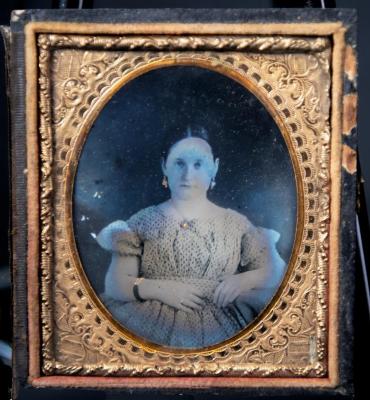 Ambrotype of unknown woman in faded