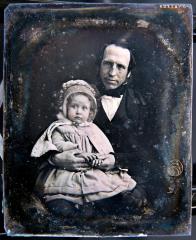 Daguerreotype of Ashbel Bradley & child