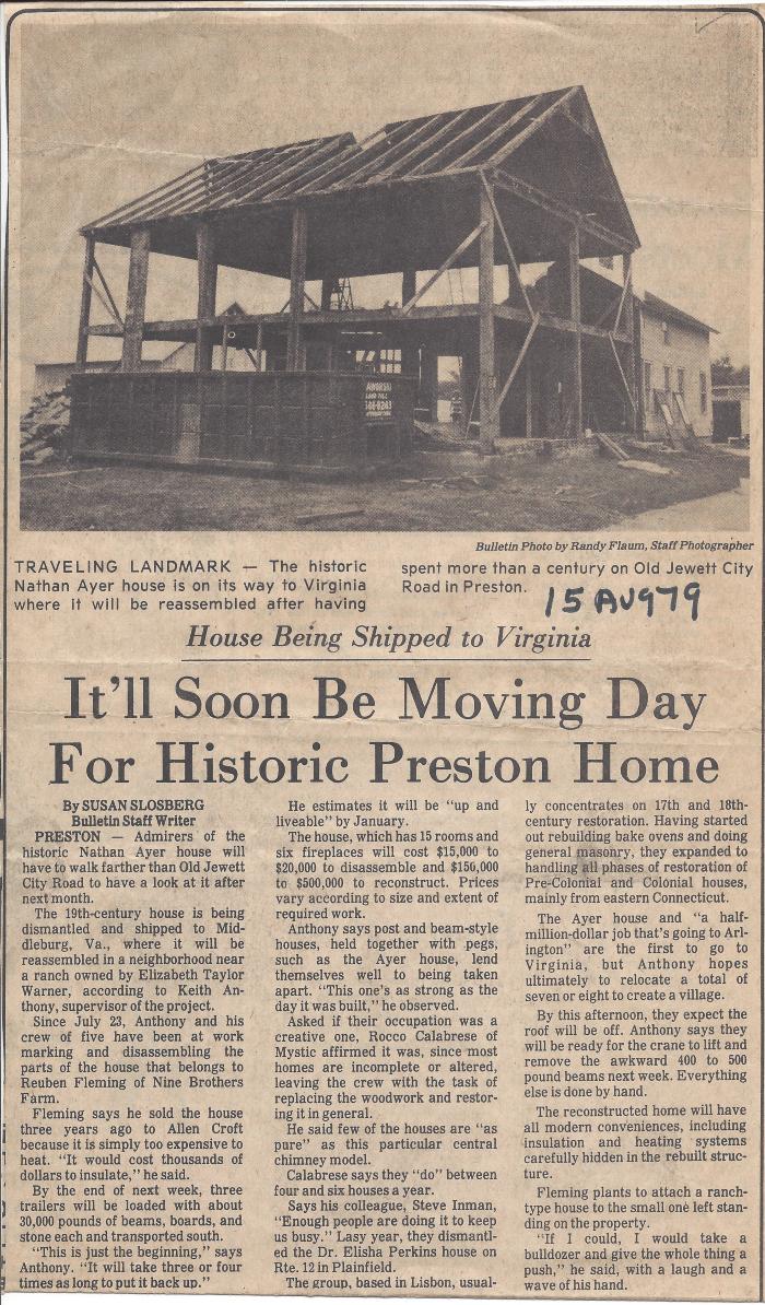 It'll Soon Be Moving Day for Historic Preston Home