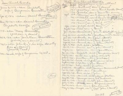 Brewster baptism church records - Marion Hall Notes