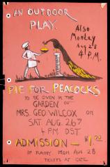 Poster - "Pie for Peacocks" Play - 2