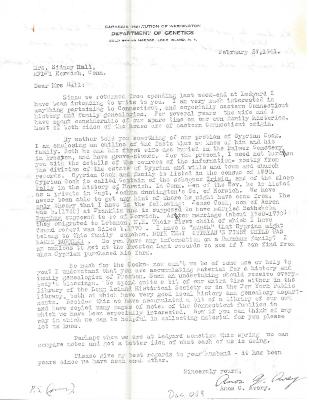 Letters from Amos G. Avery to Marion Hall re:  Cook and Haskell
