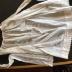 Apron, half apron, white light-weight linen