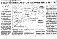 "Bissell Outrode Paul Revere, But History Left Him in the Dust.", Hartford Courant article.
