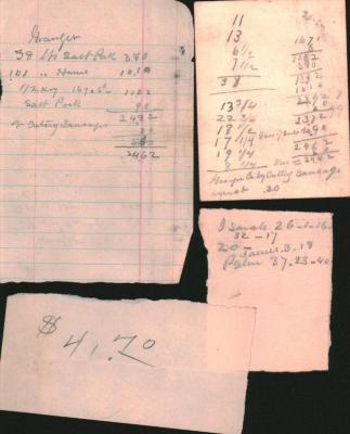 Orders for pork products at Granger Co. (D W Bartlett  Contents of Excelsior Diary)