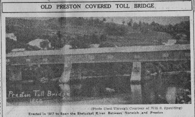 Old Preston Toll Bridge in Bulletin's Calendar Picture