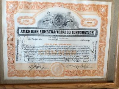 Two Stock Certificates, 
