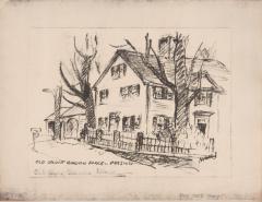 Photocopy of pencil sketch "Old Calvin Barstow Place - Preston"