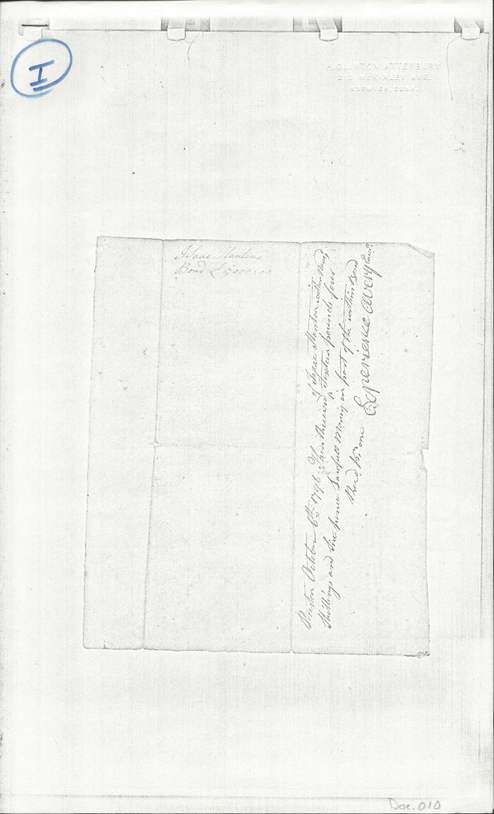 Photocopy of Isaac Stanton 5000 Bond