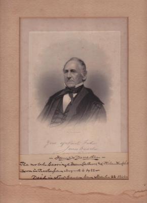 engraved portrait of James Brewster