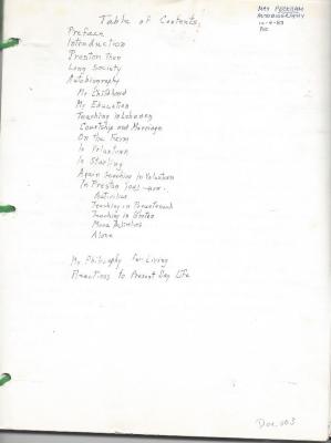 Draft of the Autobiography of May Peckham
