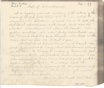Coll. 002 Fold. 009 Doc. 001 Sale of Schoolhouses