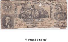 Confederate States of America 20 dollar bill #2