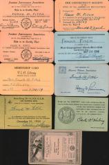 Frank M. Fitch membership cards