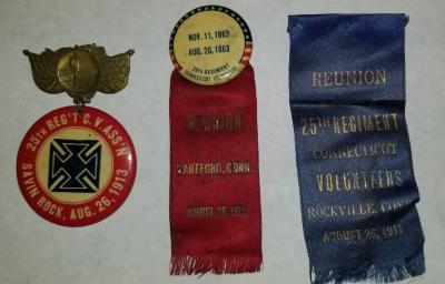 Award Ribbons 25th Regiment Connecticut Volunteers