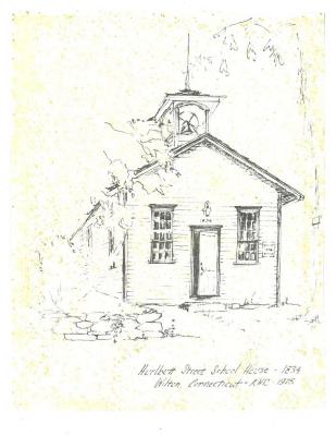 Hurlbutt Street Schoolhouse Exterior Illustration