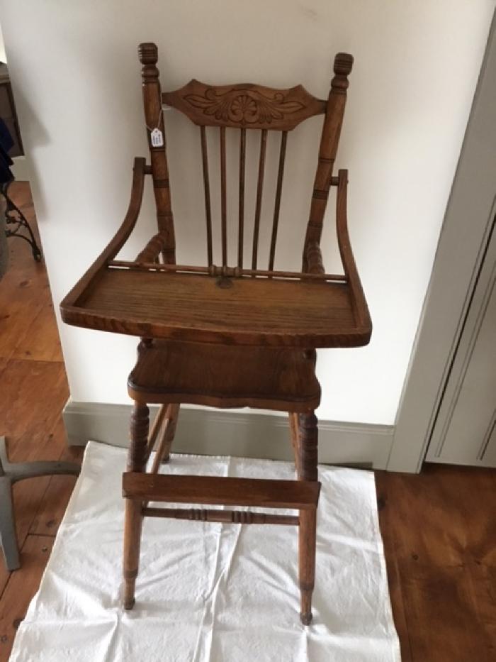 High Chair used by Donald Watson Osborn, Jibnette Wolcott Osborn (related to the Gov. Wolcott), Henry Gerden Osborn; Eva Louise Osborn.