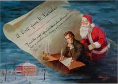Clement Clarke Moore composing "A Visit from St. Nicholas"