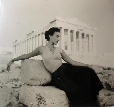 Woman before Parthenon
