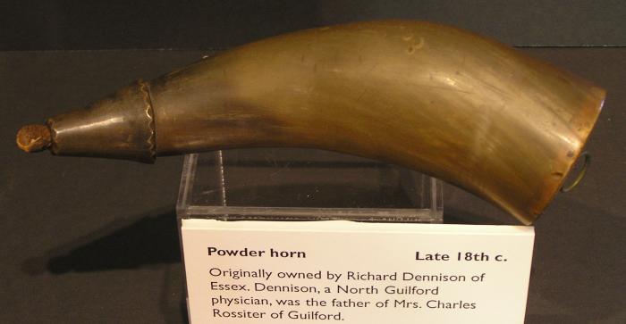 Richard Dennison's powder horn (without flash)