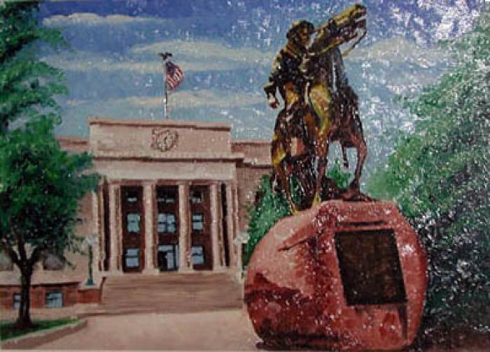 Statue of Rough Rider Bucky O'Neill at Courthouse, Prescott, Arizona