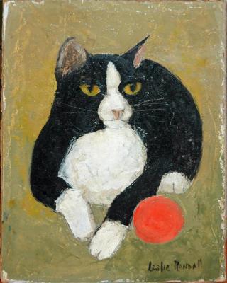 Cat with Red Ball