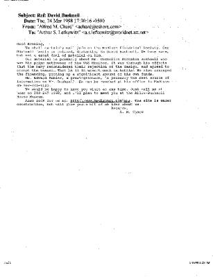 Email from Alfred M. Chard to Arthur S. Lefkowitz
