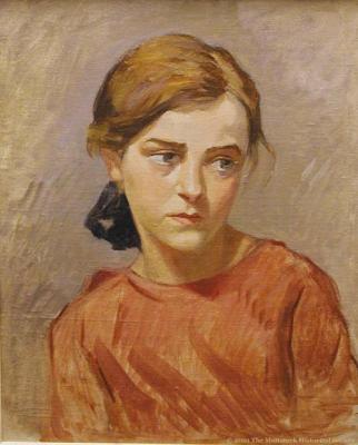 Young Girl in an Orange Dress