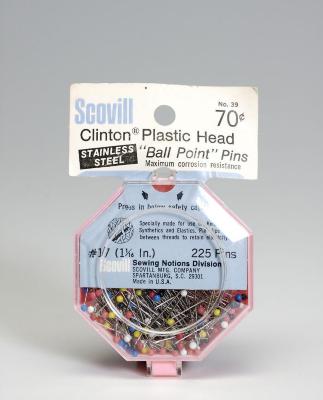 Clinton Plastic Head "Ball Point" Pins Packet