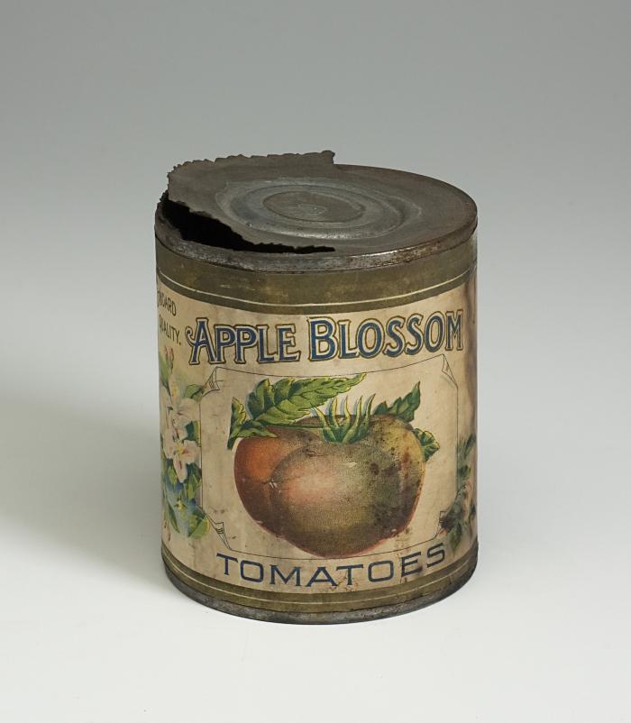 Tin Can: Apple Blossom Brand Tomatoes;Tin Can: Apple Blossom Brand Tomatoes
