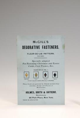 McGill's Patent Fasteners Sample Card