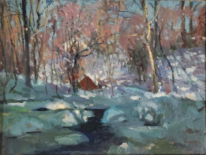 The Brook in Winter, Gaylordsville