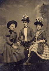 Portrait of Three Unidentified Girls