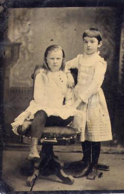 Portrait of Two Unidentified Girls