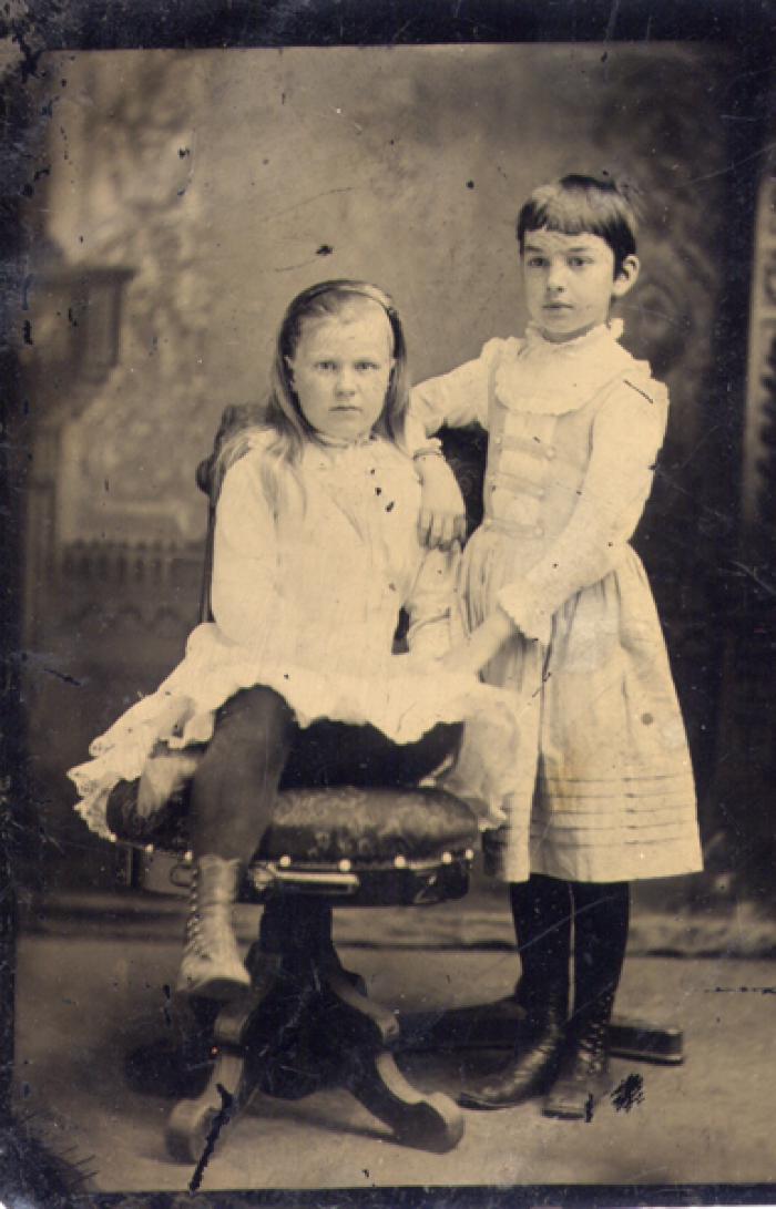 Portrait of Two Unidentified Girls