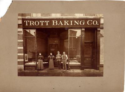Exterior of The Trott Baking Co., 122 East Main Street, Waterbury