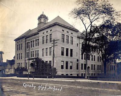 Crosby High School, East Main Street (corner Maple), Waterbury