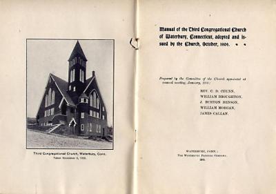 Booklet: Manual of the Third Congregational Church, Waterbury, Connecticut