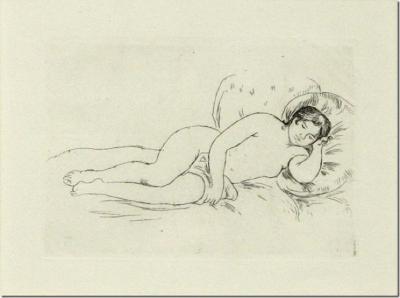 Femme nue couchée (tournée à droite)