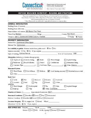 Madison downtown HRI inventory forms