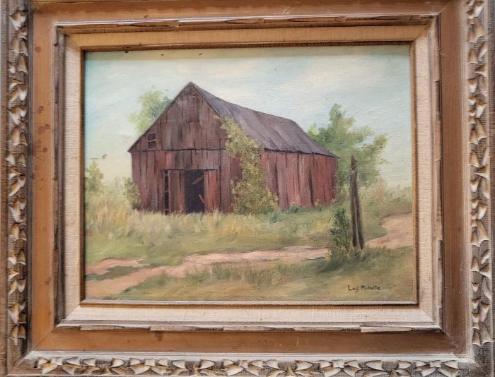 Tobacco Barn Photo painted by Lois Mulnite 