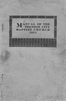Manual of the Preston City Baptist Church 1911