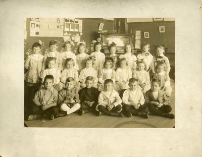 Group Portrait of Kindergarten Children at Driggs School, Waterbury